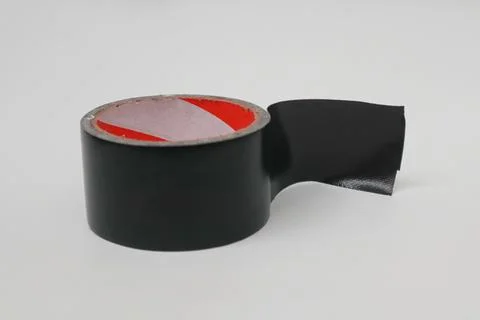 Black tape on white background Stock Photos