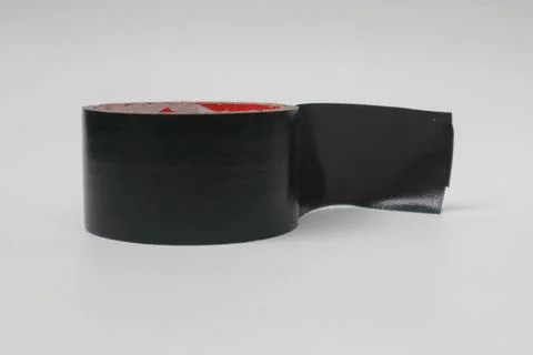 Black tape on white background Stock Photos