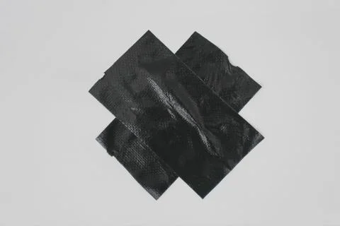 Black tape on white background Stock Photos