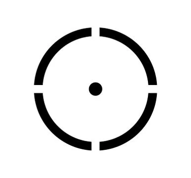 Black target icon 库存插图
