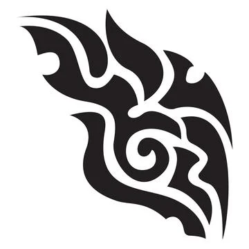 Black tattoo pattern concept.Hand drawn tribal tattoo. Stock Illustration