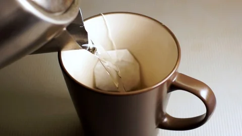 Black tea bag Stock Footage 120385730