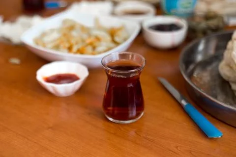 Black Tea on Blurry Background Stock Photos
