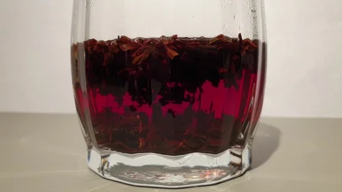 Black tea close up. Black tea and boiling water Stock Footage 101401716