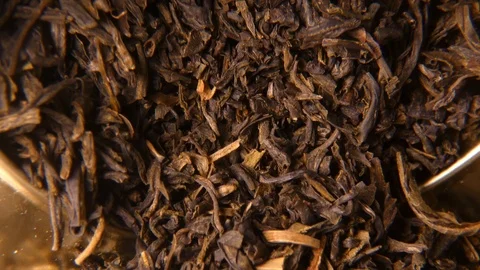 Black tea closeup Video stock 111672423