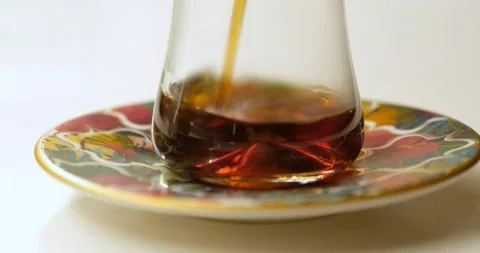 Black Tea in Cup Closeup 動画素材 197336240