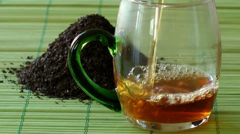 Black Tea &amp; Cup of Tea Stock Footage 37274950
