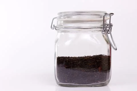 Black tea jar Stock Photos