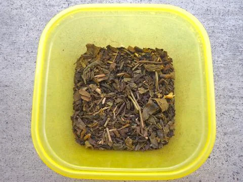 Black tea leaves Stockfoto's