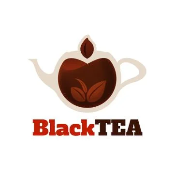 Black tea logo template Stock Illustration