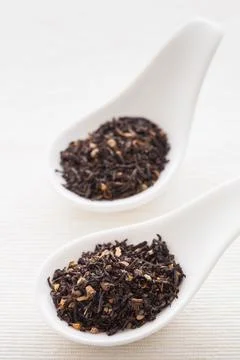 Black tea with natural light. Stock Photos