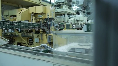 Black tea production line, tea factory Stock Footage 75476814