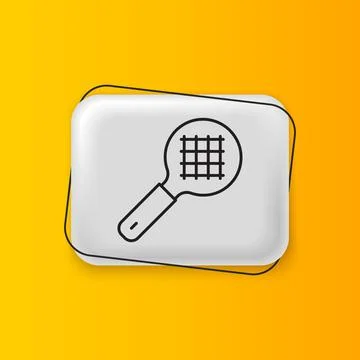 Black Tea strainer with handle icon isolated on yellow background. Metal si.. Illustration