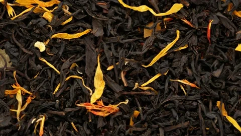 Black Tea. Tea with candied fruit. Video stock 142891857