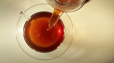 Black tea - top view Vídeo Stock 57723316