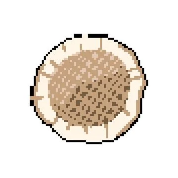 Black teabag pixel art vector illustration Illustrazione stock