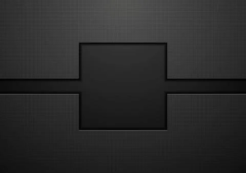 Black tech abstract vector background Illustrazione stock