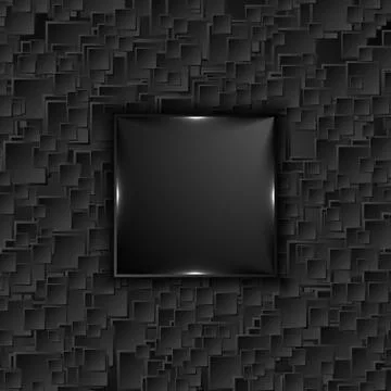 Black tech square with glowing lights abstract background イラスト素材