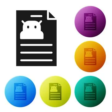 Black Technical specification icon isolated on white background. Technical Stock Illustration