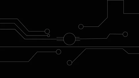 Black technological background with security elements. Stock Footage 153269842