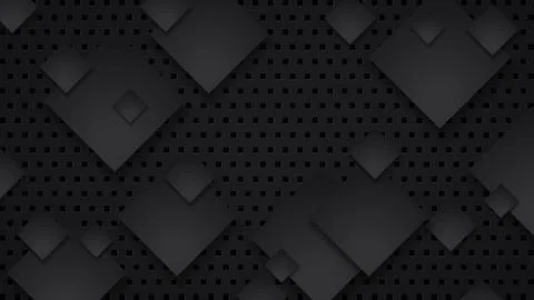Black technology background with dotted stylized shapes, soft shadow and space Stock Illustration