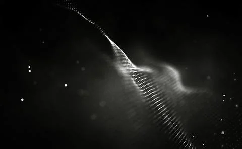 Black technology background. Global communication network concept. Stock Illustration