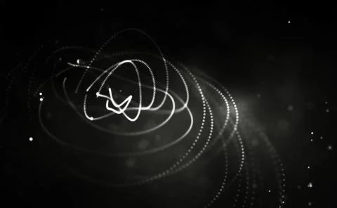 Black technology background. Global communication network concept. Stock Illustration