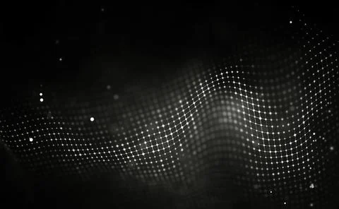 Black technology background. Global communication network concept. Illustrazione stock