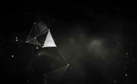 Black technology background. Global communication network concept. Stock Illustration