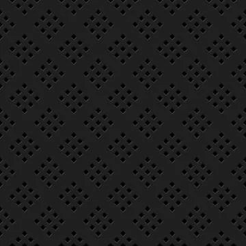 Black Technology Background with Seamless Perforated Pattern Illustrazione stock