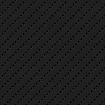 Black Technology Background with Seamless Perforated Pattern Illustrazione stock