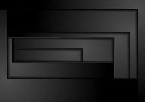 Black technology geometric concept abstract background Stock Illustration