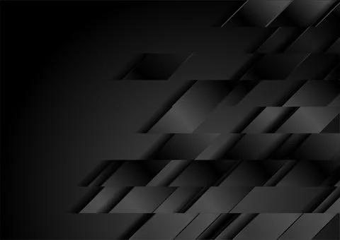 Black technology geometric concept abstract background Stock Illustration