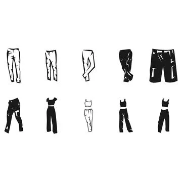 Black techwear pants vector illustration 스톡 일러스트