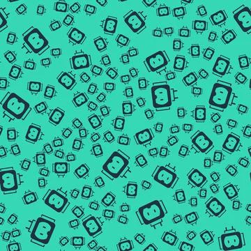 Black Tee plug electric with clipping path icon isolated seamless pattern on Illustrazione stock