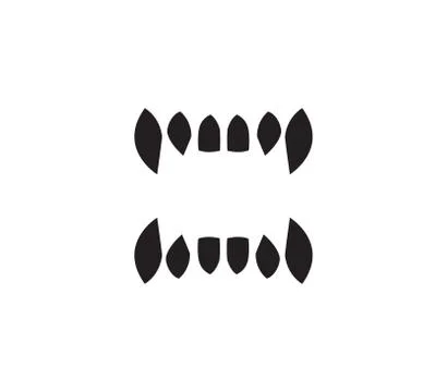 Black teeth of dracula. Isolated Vector Illustration Stock Illustration