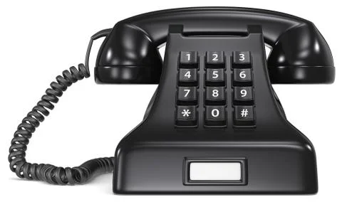 Black telephone. Stock Illustration