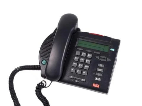 Black telephone Stock Photos