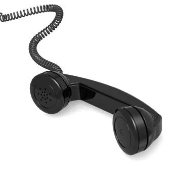 Black telephone receiver 스톡 일러스트