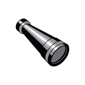 Black telescope vector Stock Illustration