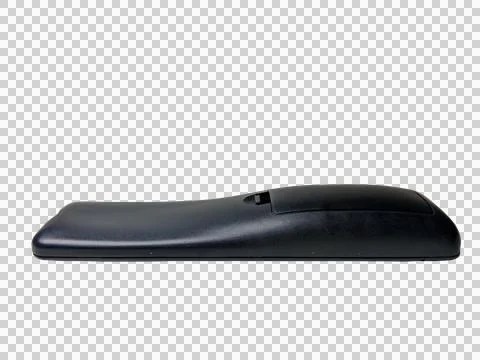 Black television remote control device for home electronics operation isolated P Stock Photos