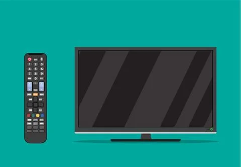Black television screen Stock-Illustration
