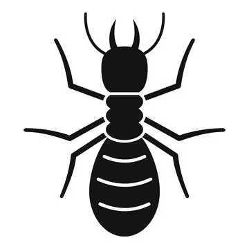 Black termite insect spreading its legs icon Stock Illustration
