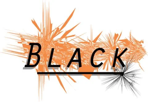 Black text design abstract Stock Illustration