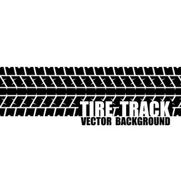 Black text tire track Stock Illustration