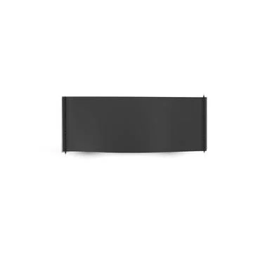 Black textile sewn label, vector realistic cloth fabric rectangle tag, fashion Stock Illustration