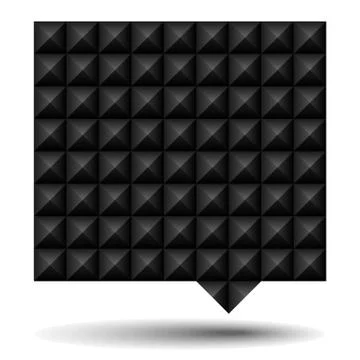 Black Textured Speech Bubble Illustrazione stock