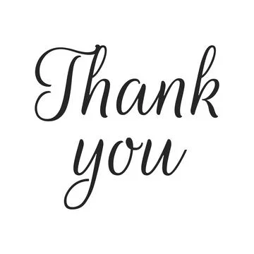 Black thank you text vector design Stock Illustration