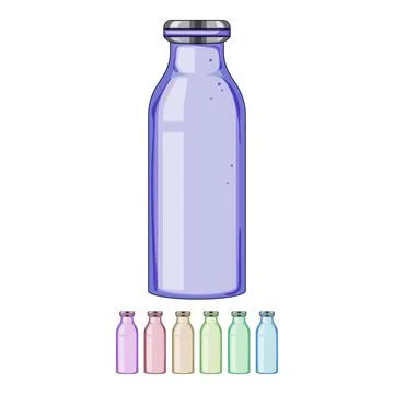 Black thermos bottle cartoon vector graphic Stock Illustration