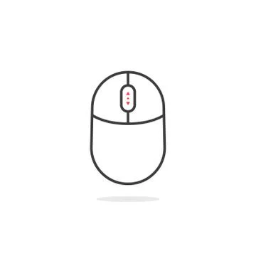 Black thin line up and down scroll icon Stock Illustration